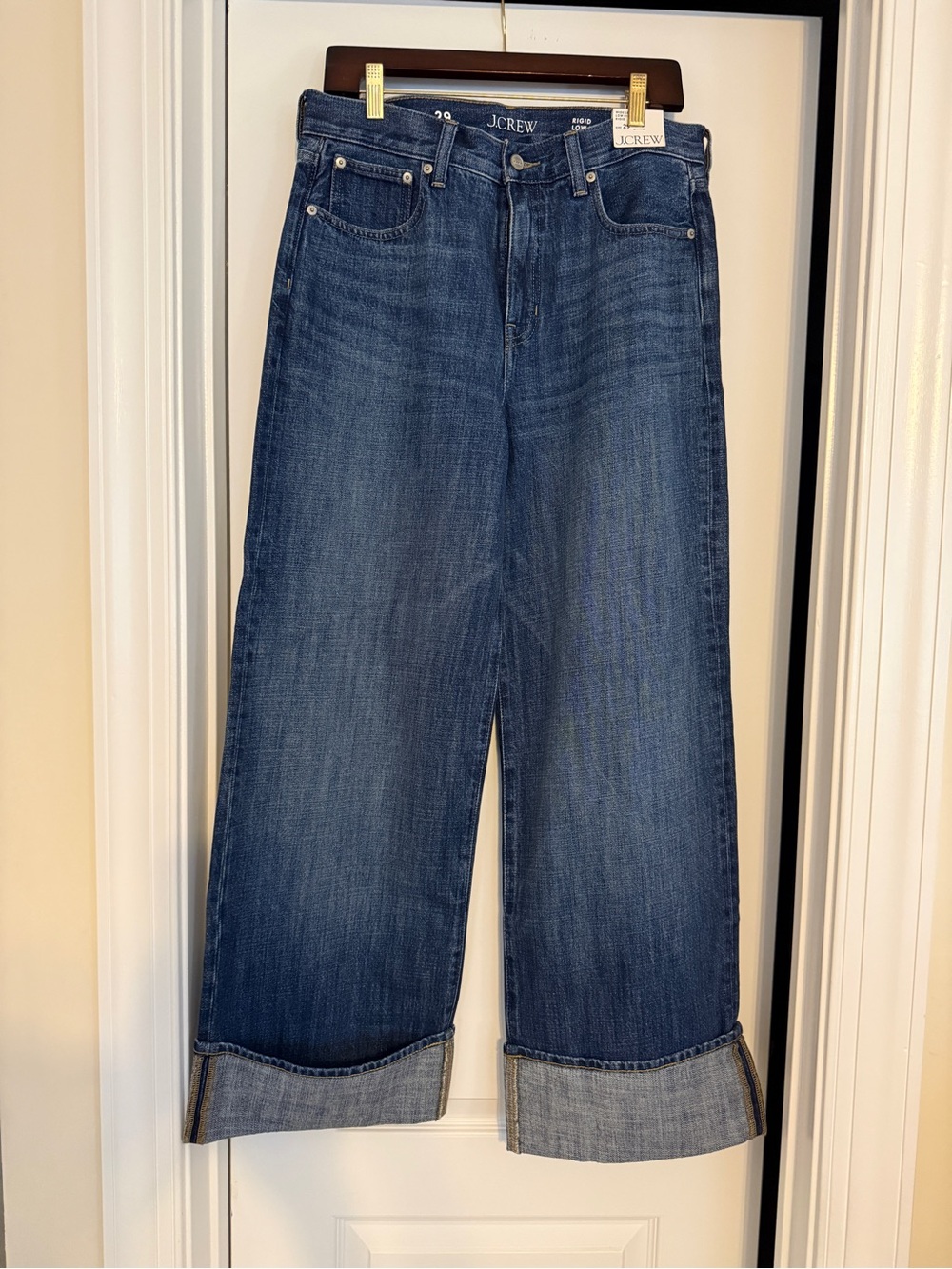 BRAND NEW J. Crew Wide-Leg Cropped Jeans in Medium Blue Wash